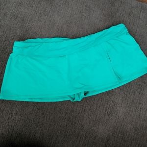 LA BLANCA green swim skirt